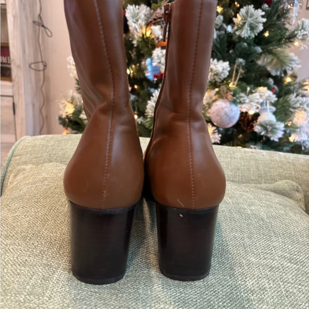 Brown Leather Women's Boots - Picture 6 of 8